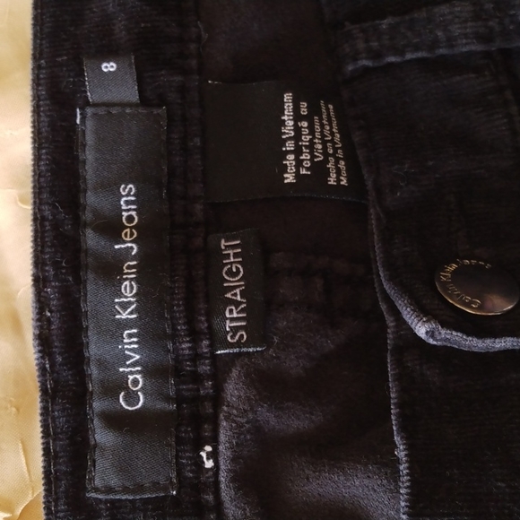 Calvin Klein black corduroy pants, size 8. - Picture 2 of 4